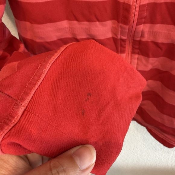 MAMMUT Red Pink Striped Full Zip Sweater longsleeve Size S - Picture 7 of 7